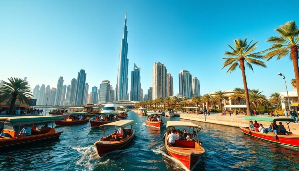 Abra routes along Dubai Creek