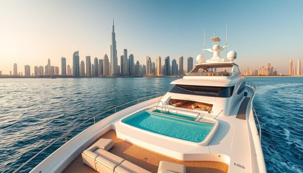 Luxury yacht charter off Dubai
