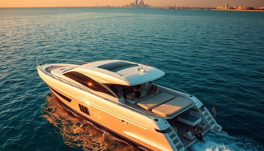 Dining on a private yacht in Dubai